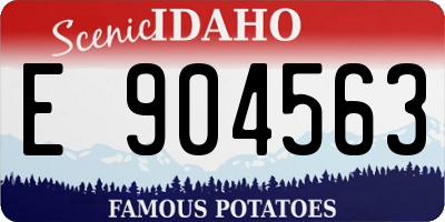 ID license plate E904563