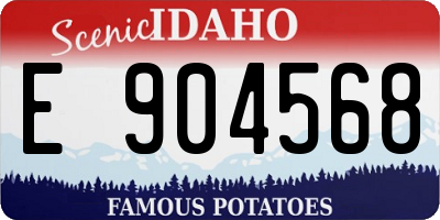 ID license plate E904568