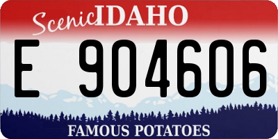 ID license plate E904606