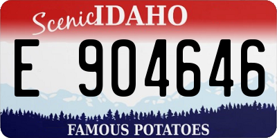 ID license plate E904646