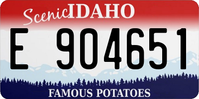 ID license plate E904651