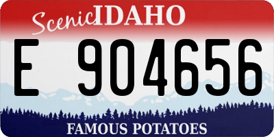 ID license plate E904656