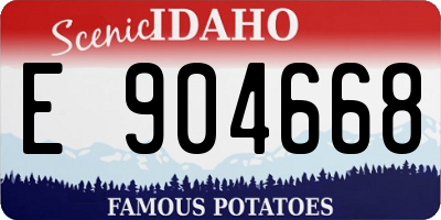 ID license plate E904668