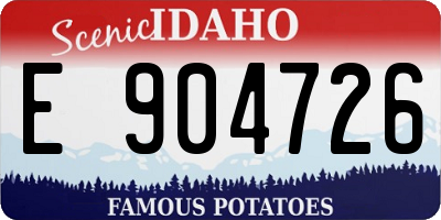 ID license plate E904726