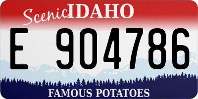 ID license plate E904786