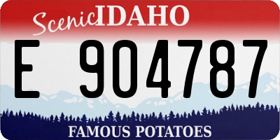 ID license plate E904787