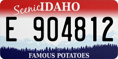 ID license plate E904812