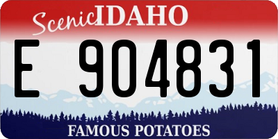 ID license plate E904831