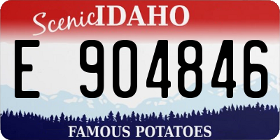 ID license plate E904846