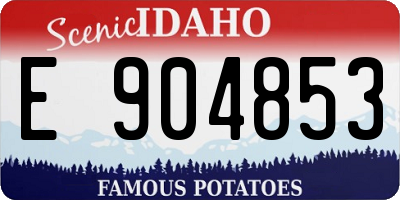 ID license plate E904853
