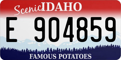 ID license plate E904859