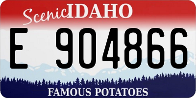 ID license plate E904866