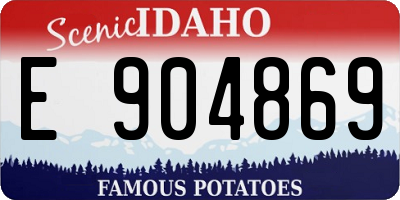 ID license plate E904869