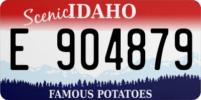 ID license plate E904879