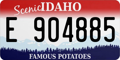 ID license plate E904885