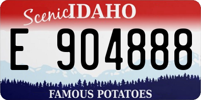 ID license plate E904888