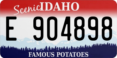 ID license plate E904898