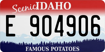 ID license plate E904906