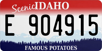 ID license plate E904915