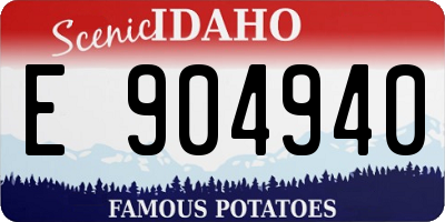 ID license plate E904940