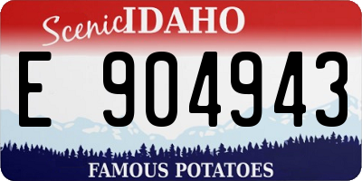 ID license plate E904943