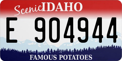 ID license plate E904944