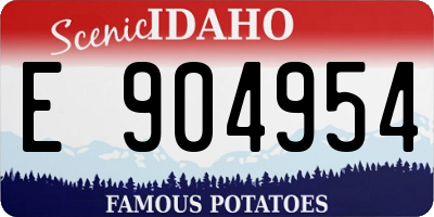ID license plate E904954