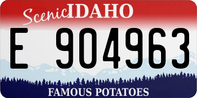 ID license plate E904963