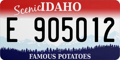 ID license plate E905012