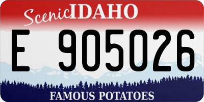ID license plate E905026