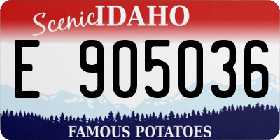 ID license plate E905036