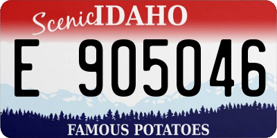 ID license plate E905046