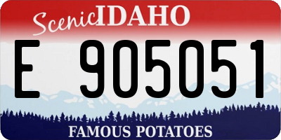 ID license plate E905051