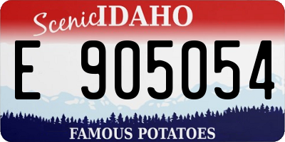 ID license plate E905054