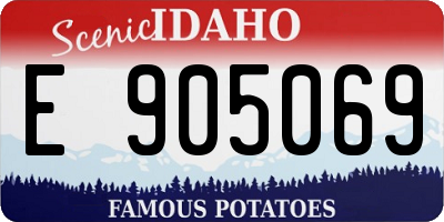 ID license plate E905069