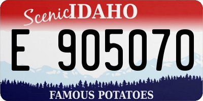 ID license plate E905070