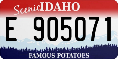ID license plate E905071