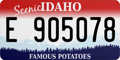 ID license plate E905078