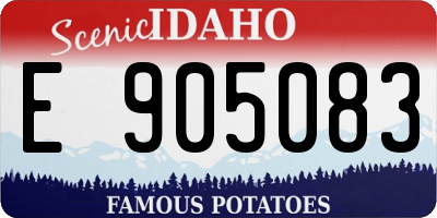 ID license plate E905083