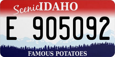 ID license plate E905092