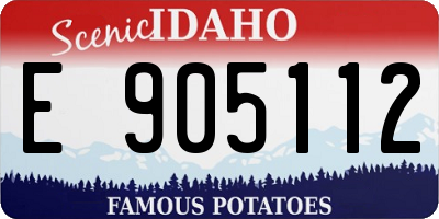 ID license plate E905112