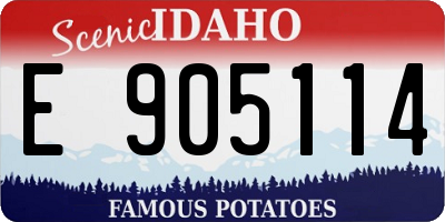 ID license plate E905114