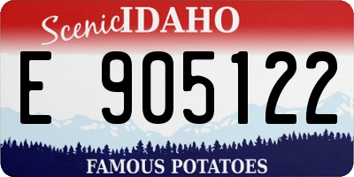 ID license plate E905122