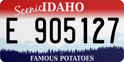 ID license plate E905127