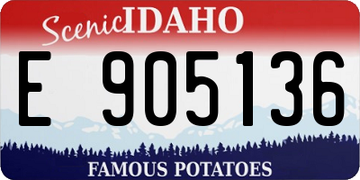 ID license plate E905136