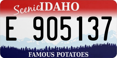 ID license plate E905137