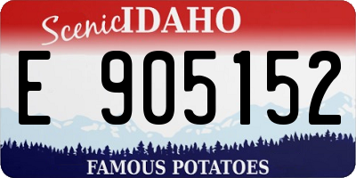 ID license plate E905152