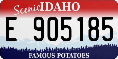 ID license plate E905185