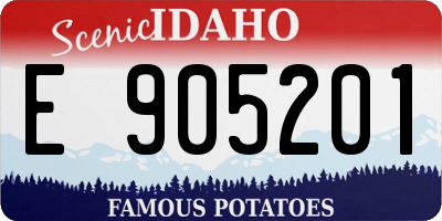 ID license plate E905201
