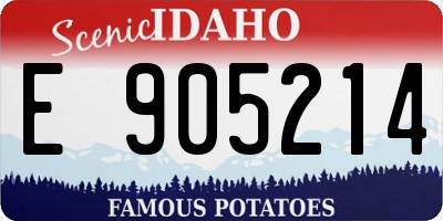 ID license plate E905214